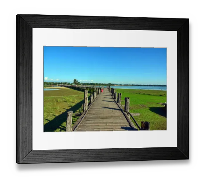 Framed Print : Wooden Bridge bridge Myanmar Framed Print : Wooden Bridge bridge Myanmar