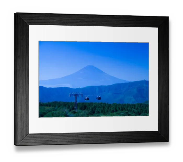 Framed Print : View of Mount. Fuji and Ropeway in Hakone Framed Print : View of Mount. Fuji and Ropeway in Hakone