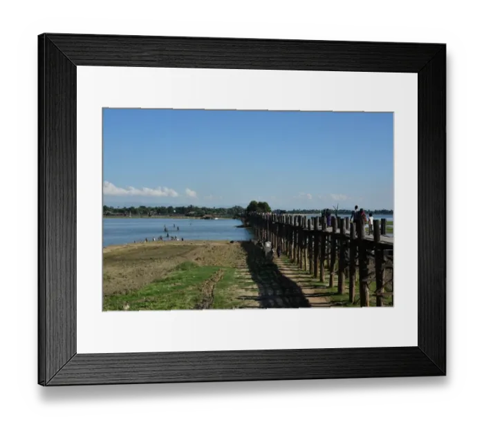 Framed Print : U Bein Bridge bridge Myanmar