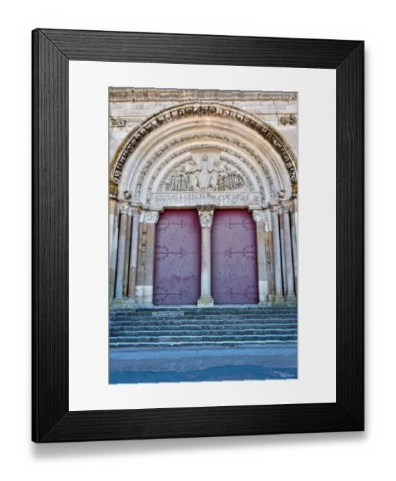 Framed Print : Door of VA zelay Abbey at old town of VA zelay at Yonne department in France Framed Print : Door of VA zelay Abbey at old town of VA zelay at Yonne department in France