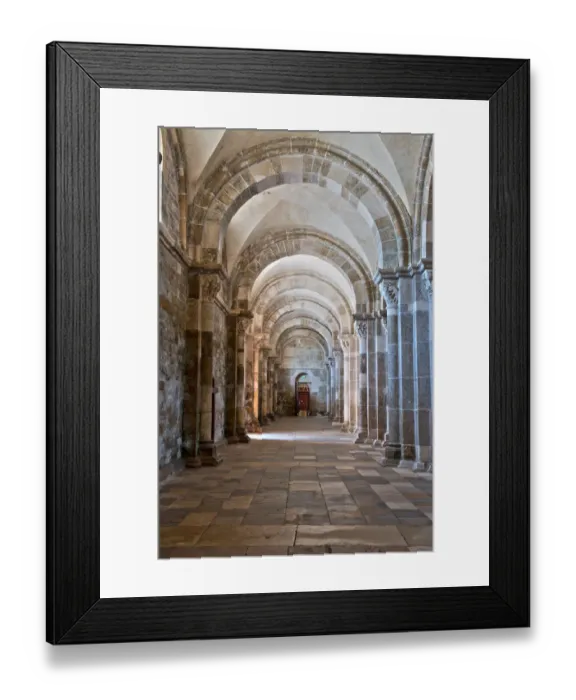 Framed Print : Inside of VA zelay Abbey at old town of VA zelay at Yonne department in France