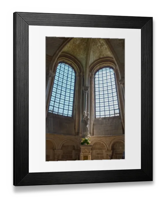 Framed Print : Inside of VA zelay Abbey at old town of VA zelay at Yonne department in France