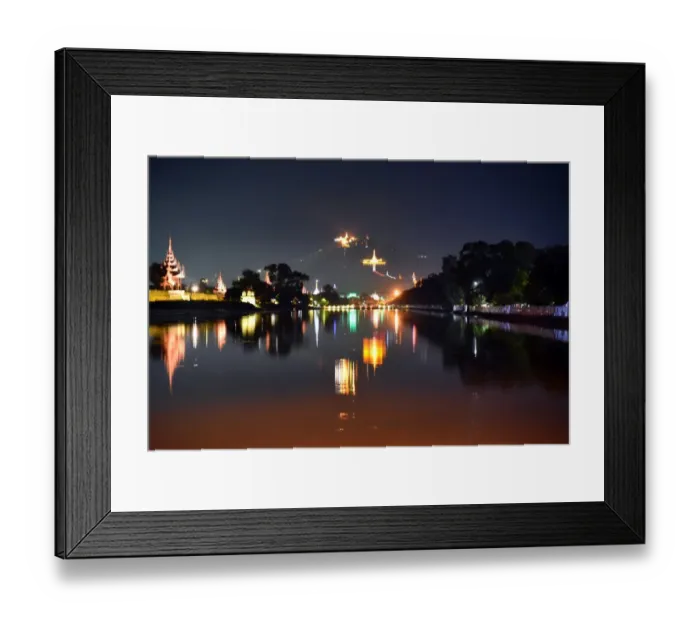 Framed Print : reflection canal mandalay, myanmar Framed Print : reflection canal mandalay, myanmar