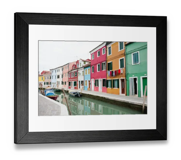 Framed Print : Fishermans cottages, Burano Venice, Italy Framed Print : Fishermans cottages, Burano Venice, Italy