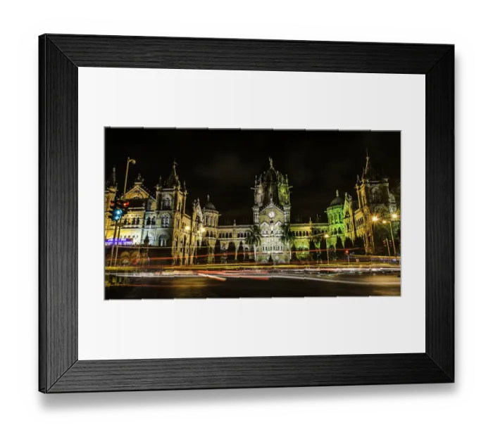 Framed Print : Mumbai CST at night, Mumbai, India
