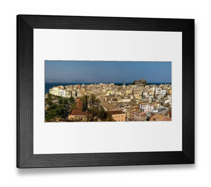 Framed Print : Panorama view on Corfu town, Corfu, Greece Framed Print : Panorama view on Corfu town, Corfu, Greece