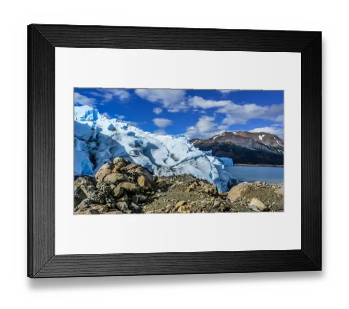 Framed Print : Glacier and Lake Framed Print : Glacier and Lake