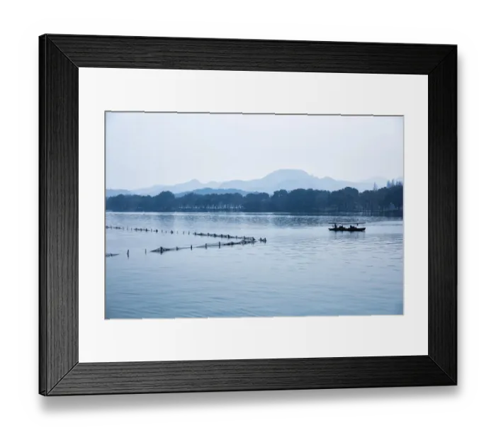Framed Print : Scenic View Of the West Lake in the morning, Hangzhou Framed Print : Scenic View Of the West Lake in the morning, Hangzhou