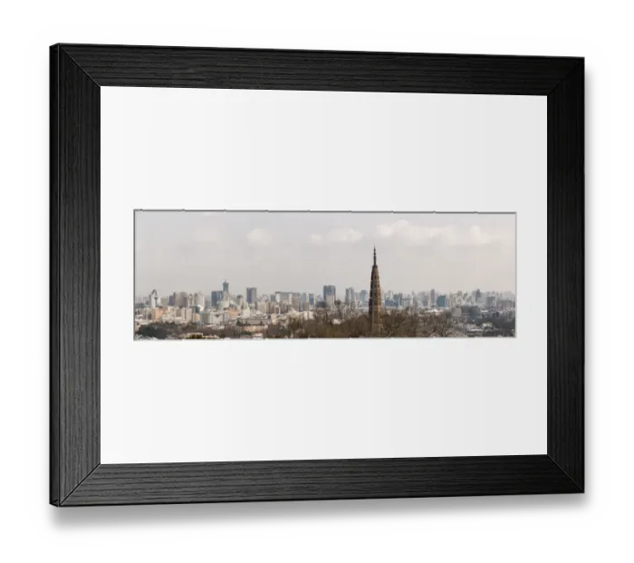 Framed Print : The Baochu Pagoda against the skyline of Hangzhou, Zhejiang, China Framed Print : The Baochu Pagoda against the skyline of Hangzhou, Zhejiang, China