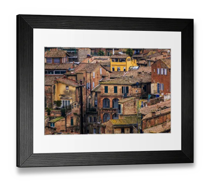 Framed Print : Siena houses Framed Print : Siena houses
