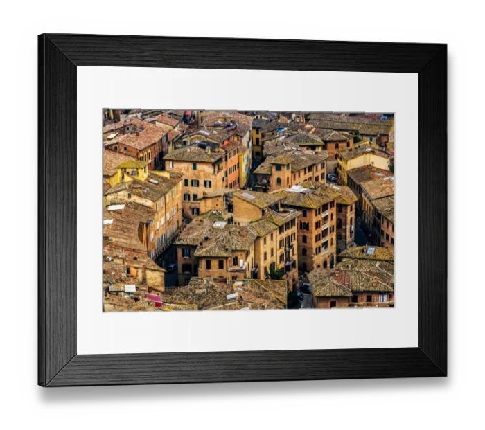 Framed Print : Siena cityscape from above Framed Print : Siena cityscape from above