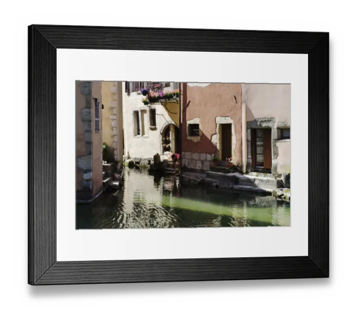 Framed Print : Historic homes on the Thiou Canal in Annecy, FranceAnnecy, France Framed Print : Historic homes on the Thiou Canal in Annecy, FranceAnnecy, France