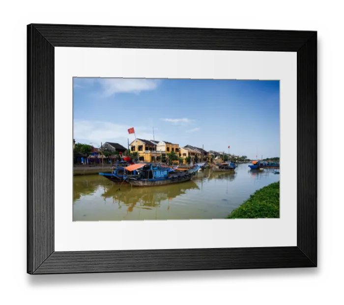 Framed Print : Hoi An Ancient Town riverside, Vietnam