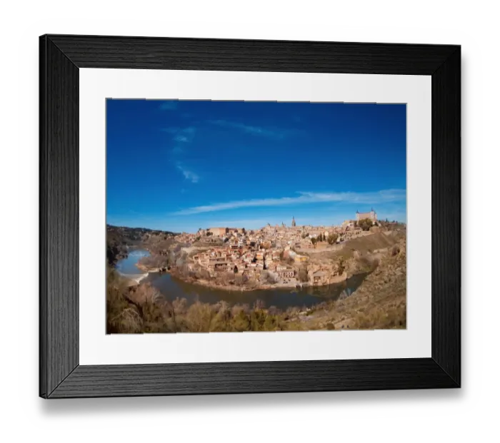 Framed Print : Toledo, River Tagus and landscape Framed Print : Toledo, River Tagus and landscape