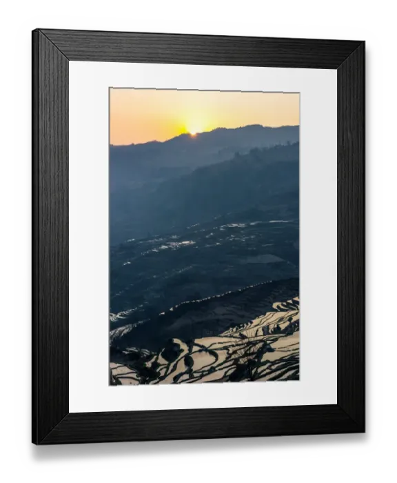 Framed Print : Rice terrace at Yuanyang. Yunnan. China Framed Print : Rice terrace at Yuanyang. Yunnan. China