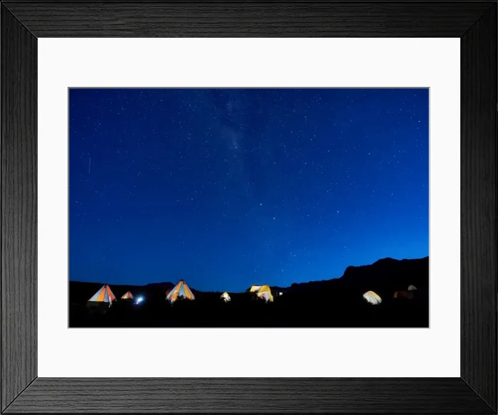 Framed Print : Tents at Shira One Camp at night, Kilimanjaro National Park Framed Print : Tents at Shira One Camp at night, Kilimanjaro National Park