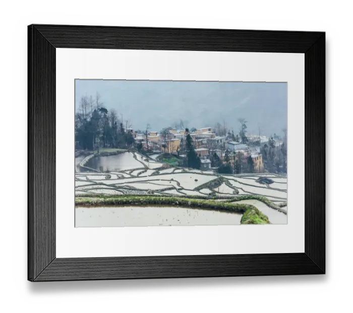 Framed Print : Rice terrace at Yuanyang. Yunnan. China