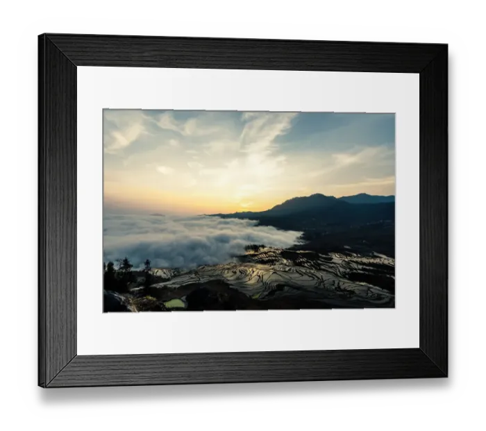 Framed Print : Rice terrace at Yuanyang. Yunnan. China Framed Print : Rice terrace at Yuanyang. Yunnan. China