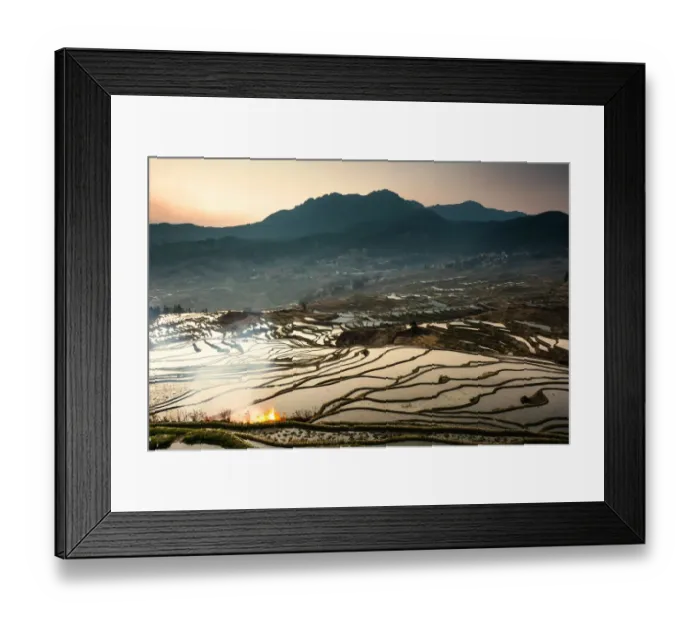 Framed Print : Rice terrace at Yuanyang. Yunnan. China Framed Print : Rice terrace at Yuanyang. Yunnan. China