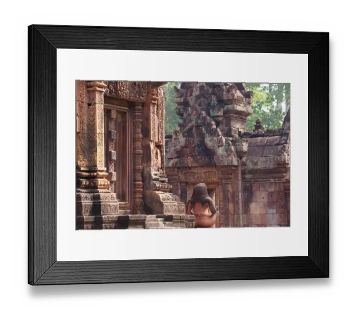 Framed Print : Banteay Srei Ancient Temple in the forest background Framed Print : Banteay Srei Ancient Temple in the forest background