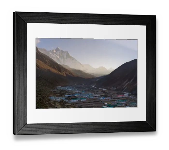 Framed Print : Sunrise at Dingboche village, Everest region Framed Print : Sunrise at Dingboche village, Everest region