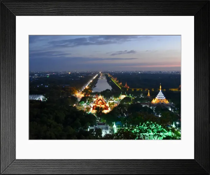 Framed Print : Mandalay by night Framed Print : Mandalay by night