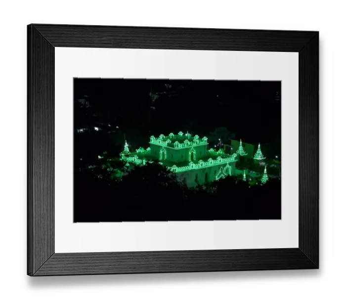 Framed Print : green temple myanmar Framed Print : green temple myanmar