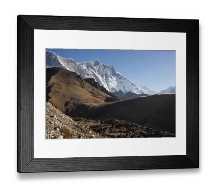 Framed Print : Lhotse mountain view from Chukung Ri, Everest region Framed Print : Lhotse mountain view from Chukung Ri, Everest region