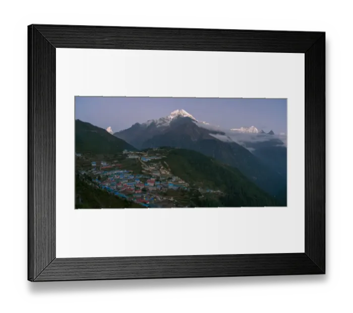Framed Print : Namche Bazaar village in the night, Everest region Framed Print : Namche Bazaar village in the night, Everest region