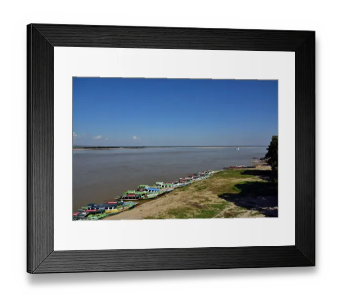 Framed Print : irrawaddy river at Bagan Myanmar Framed Print : irrawaddy river at Bagan Myanmar