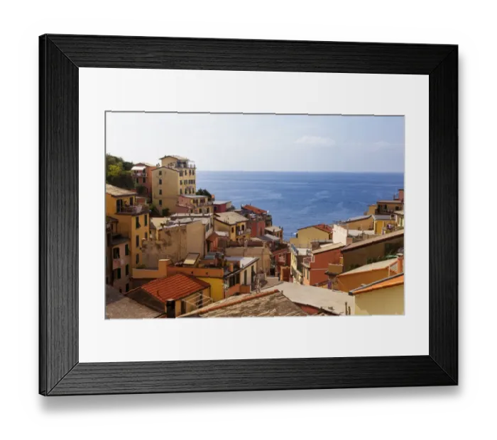 Framed Print : Roofs and Terraces of Riomaggiore, Cinque Terre, Italy Framed Print : Roofs and Terraces of Riomaggiore, Cinque Terre, Italy
