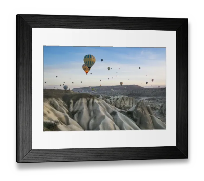 Framed Print : Hot Air Ballooning in Cappadocia, Nevsehir, Turkey Framed Print : Hot Air Ballooning in Cappadocia, Nevsehir, Turkey