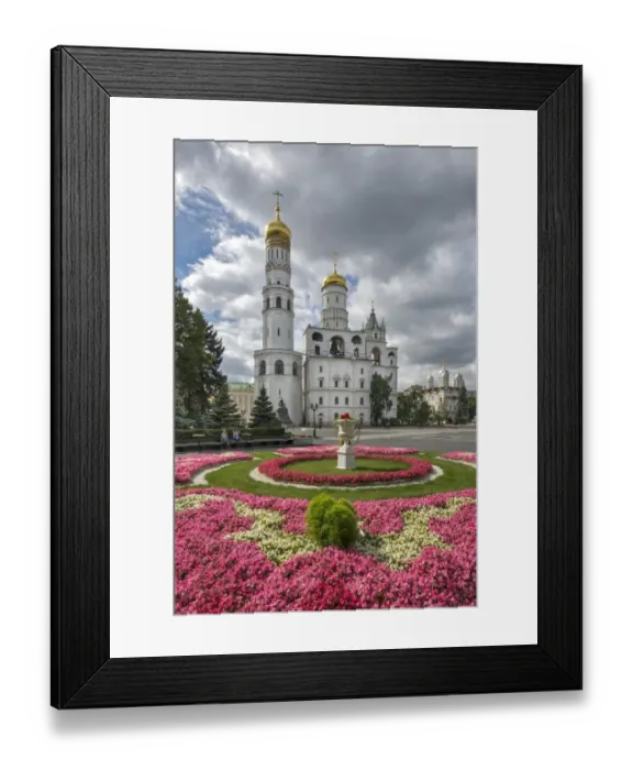 Framed Print : Ivan the Great bell Tower and Cathedral in the garden of Moscow Kremlin, Russia Framed Print : Ivan the Great bell Tower and Cathedral in the garden of Moscow Kremlin, Russia