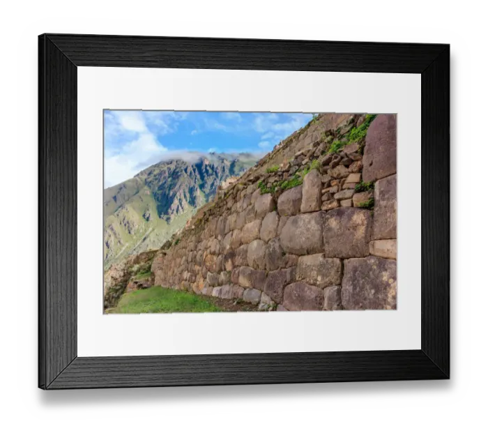 Framed Print : View of ruins in Ollantaytambo, Peru
