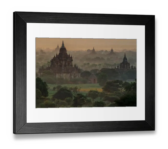 Framed Print : The ancient Bagan pagodas during sunrise Framed Print : The ancient Bagan pagodas during sunrise