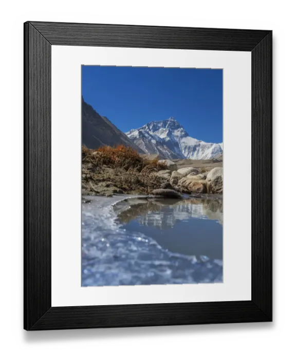 Framed Print : mt. Everest from Everest Base Camp, Tibet Framed Print : mt. Everest from Everest Base Camp, Tibet