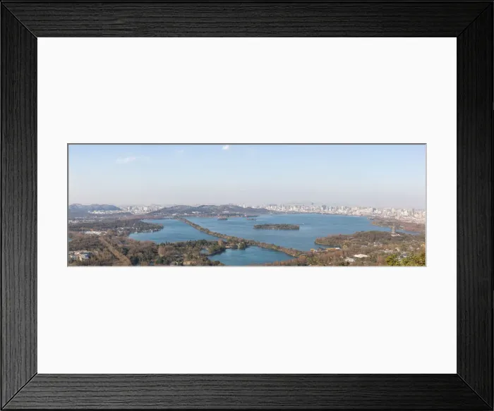 Framed Print : Panorama view of the West Lake and Hangzhou city, Zhejiang, China Framed Print : Panorama view of the West Lake and Hangzhou city, Zhejiang, China