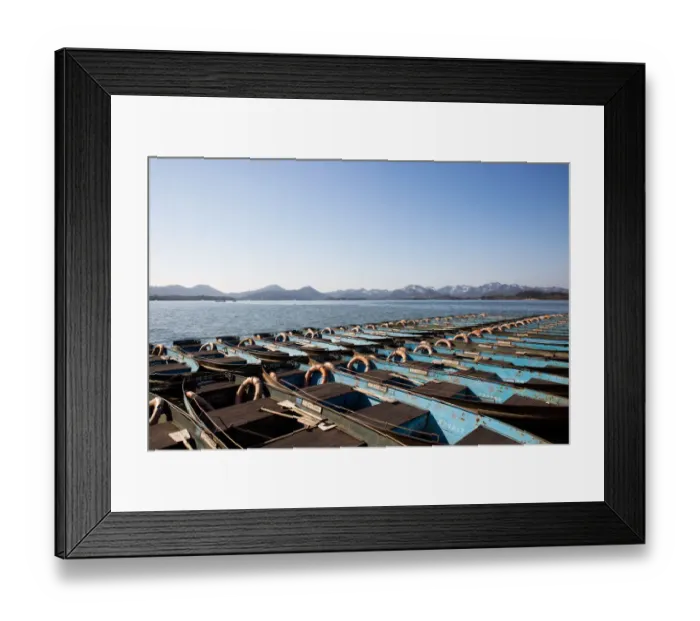 Framed Print : Boats docked on the West Lake, Hangzhou, Zhejiang, China Framed Print : Boats docked on the West Lake, Hangzhou, Zhejiang, China