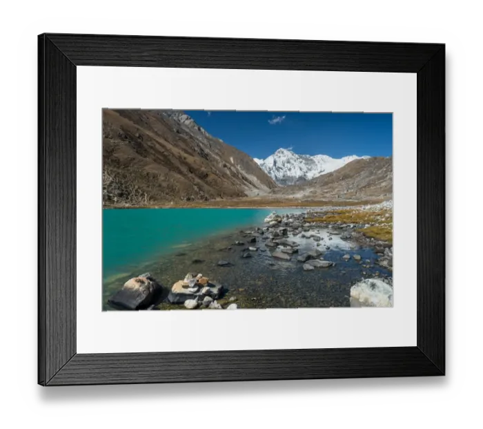 Framed Print : Gokyo lake and Cho Oyu mountain, Everest region Framed Print : Gokyo lake and Cho Oyu mountain, Everest region