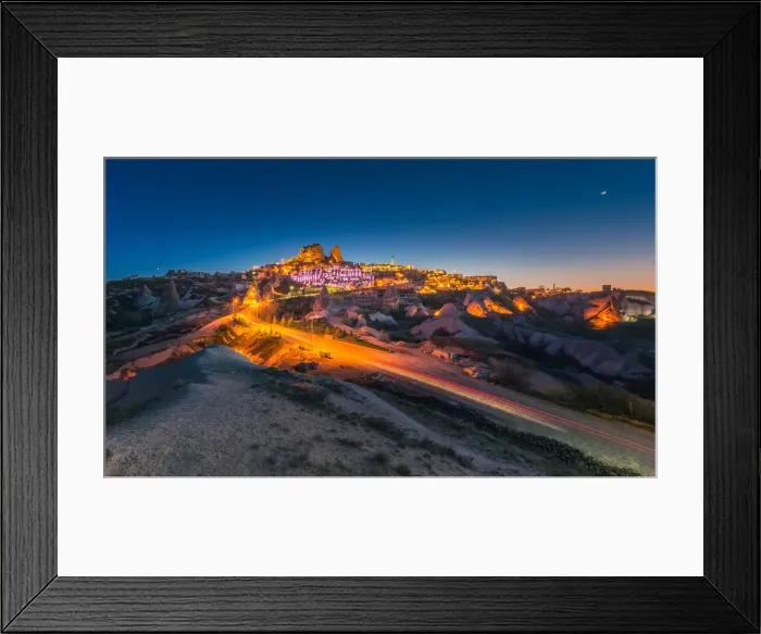 Framed Print : Uchisar castle at night Framed Print : Uchisar castle at night
