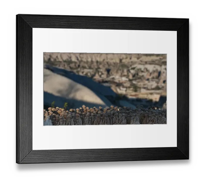 Framed Print : Fairy chimney souvenir with its real landscape background Framed Print : Fairy chimney souvenir with its real landscape background