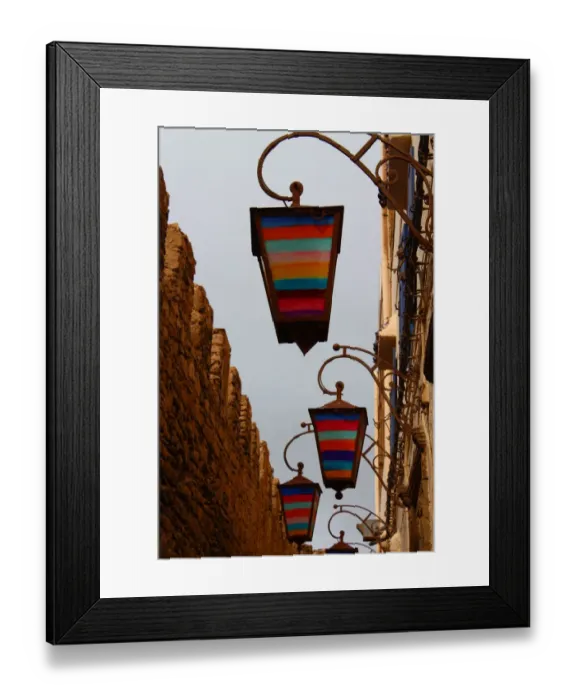 Framed Print : Detail of lampposts in the Medina of Essaouira Framed Print : Detail of lampposts in the Medina of Essaouira