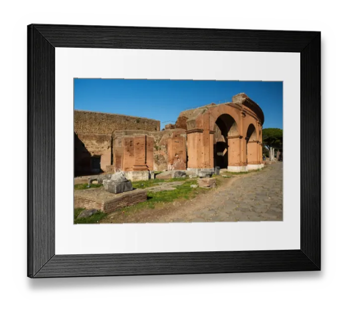 Framed Print : The theatre in the ruins of the Ancient Roman harbour city of Ostia Antica in Rome, Italy Framed Print : The theatre in the ruins of the Ancient Roman harbour city of Ostia Antica in Rome, Italy