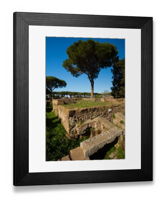 Framed Print : TheA viewpoint over the ruins of the Ancient Roman harbour city of Ostia Antica in Rome, Italy Framed Print : TheA viewpoint over the ruins of the Ancient Roman harbour city of Ostia Antica in Rome, Italy