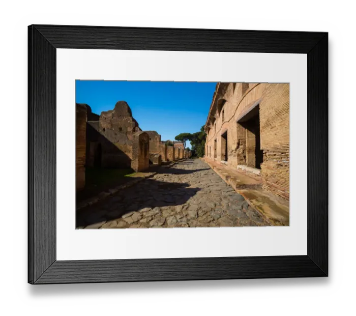 Framed Print : The ruins of the Ancient Roman harbour city of Ostia Antica in Rome, Italy Framed Print : The ruins of the Ancient Roman harbour city of Ostia Antica in Rome, Italy