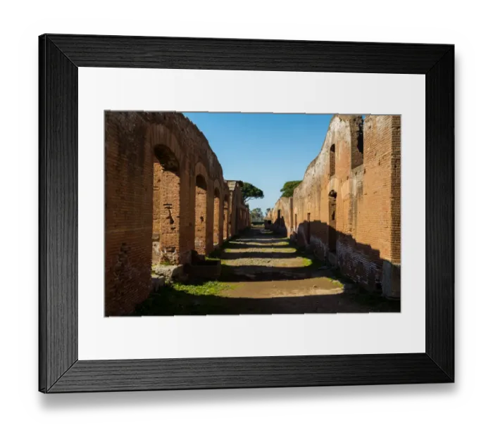 Framed Print : The ruins of the Ancient Roman harbour city of Ostia Antica in Rome, Italy Framed Print : The ruins of the Ancient Roman harbour city of Ostia Antica in Rome, Italy