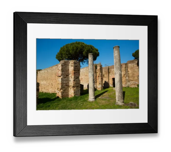 Framed Print : The ruins of the Ancient Roman harbour city of Ostia Antica in Rome, Italy Framed Print : The ruins of the Ancient Roman harbour city of Ostia Antica in Rome, Italy