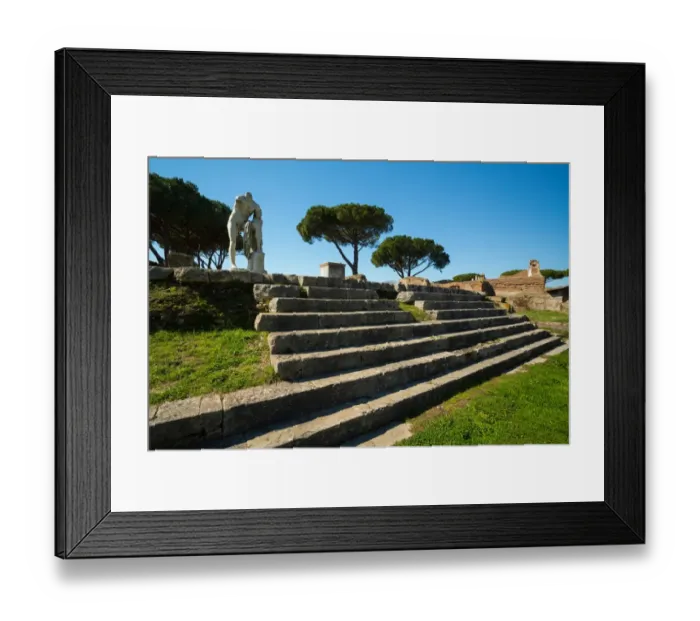 Framed Print : The ruins of the Ancient Roman harbour city of Ostia Antica in Rome, Italy Framed Print : The ruins of the Ancient Roman harbour city of Ostia Antica in Rome, Italy