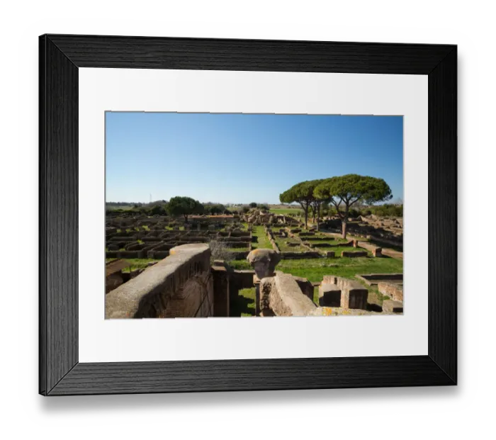 Framed Print : The ruins of the Ancient Roman harbour city of Ostia Antica in Rome, Italy Framed Print : The ruins of the Ancient Roman harbour city of Ostia Antica in Rome, Italy