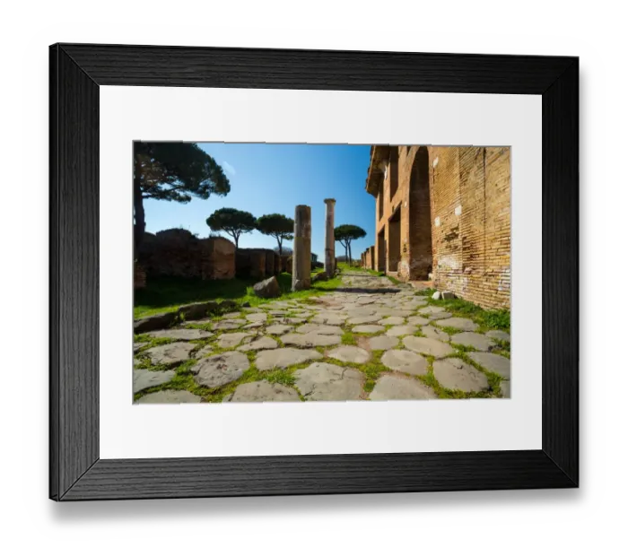 Framed Print : The ruins of the Ancient Roman harbour city of Ostia Antica in Rome, Italy Framed Print : The ruins of the Ancient Roman harbour city of Ostia Antica in Rome, Italy